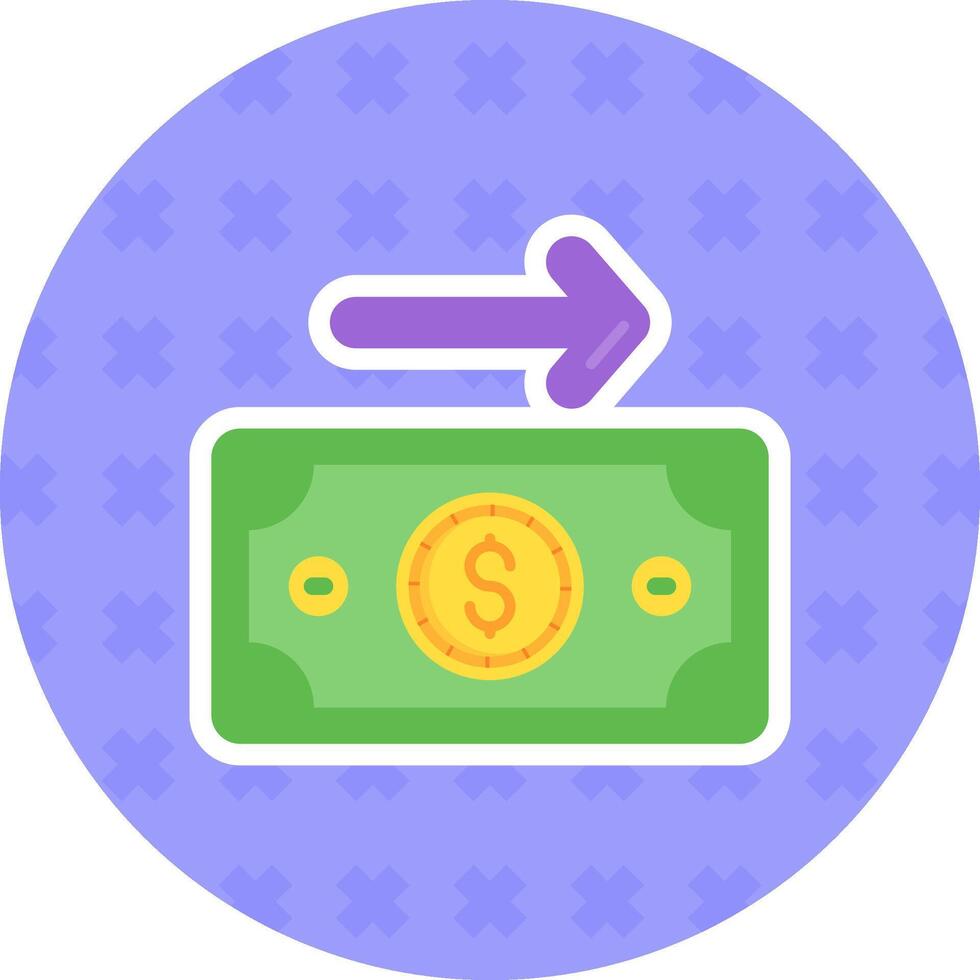 Payment Flat Sticker Icon vector