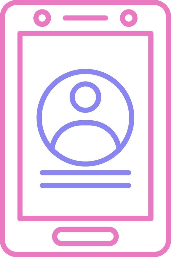 Avatar Linear Two Colour Icon vector
