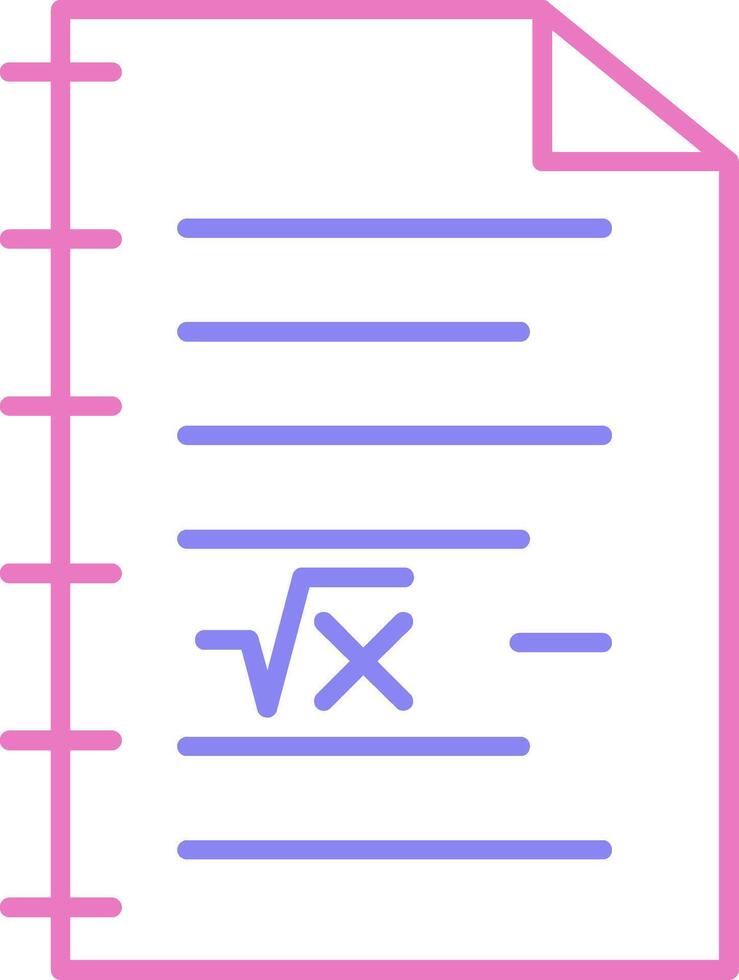 Math Linear Two Colour Icon vector
