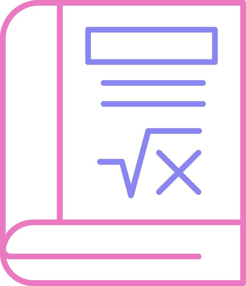Book Linear Two Colour Icon vector