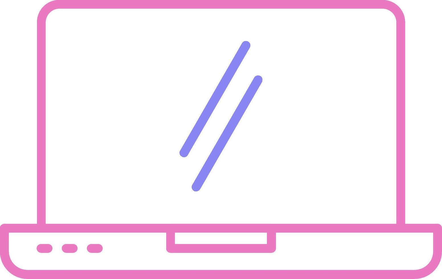 Laptop Linear Two Colour Icon vector