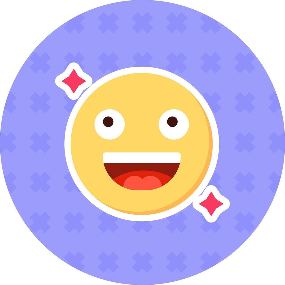 Smile Flat Sticker Icon vector