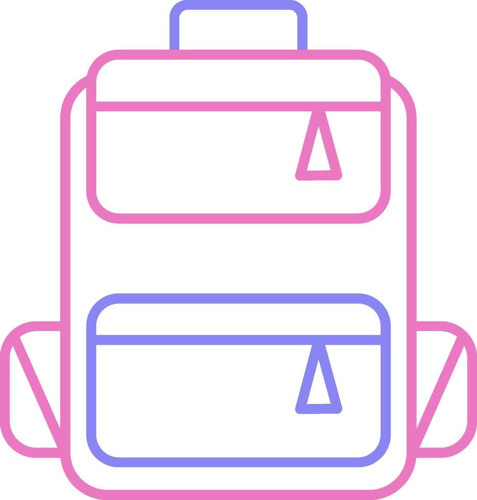 Backpack Linear Two Colour Icon vector