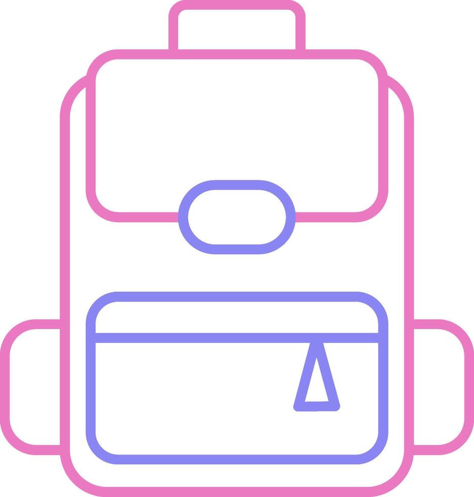 Backpack Linear Two Colour Icon vector