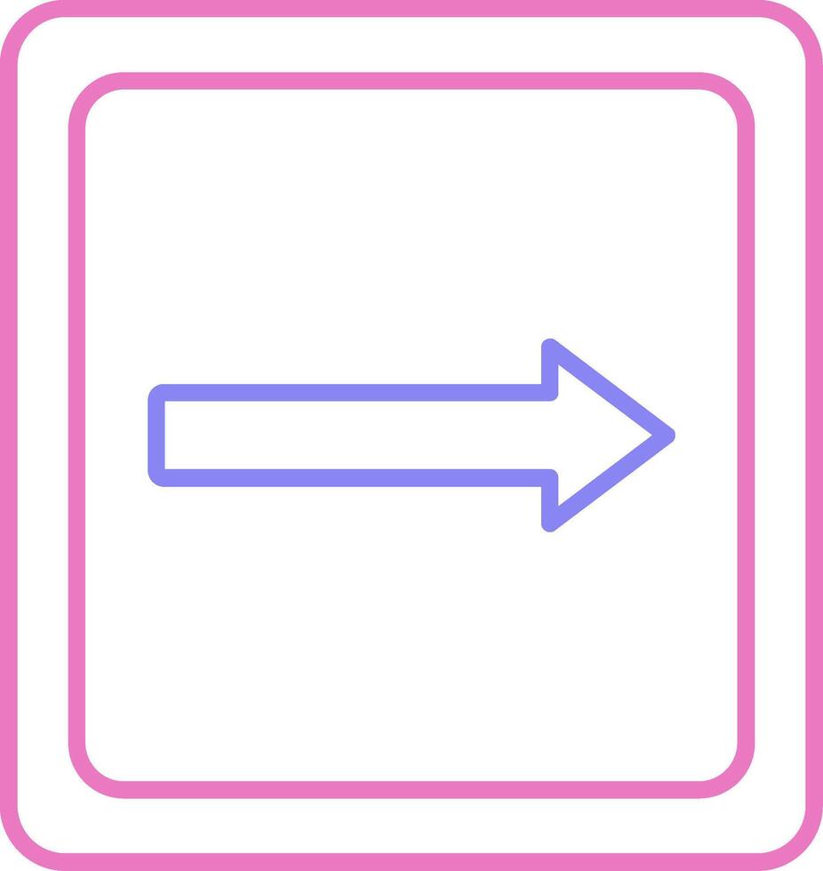 Right Linear Two Colour Icon vector