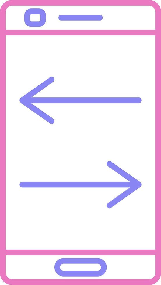 transferir lineal dos color icono vector