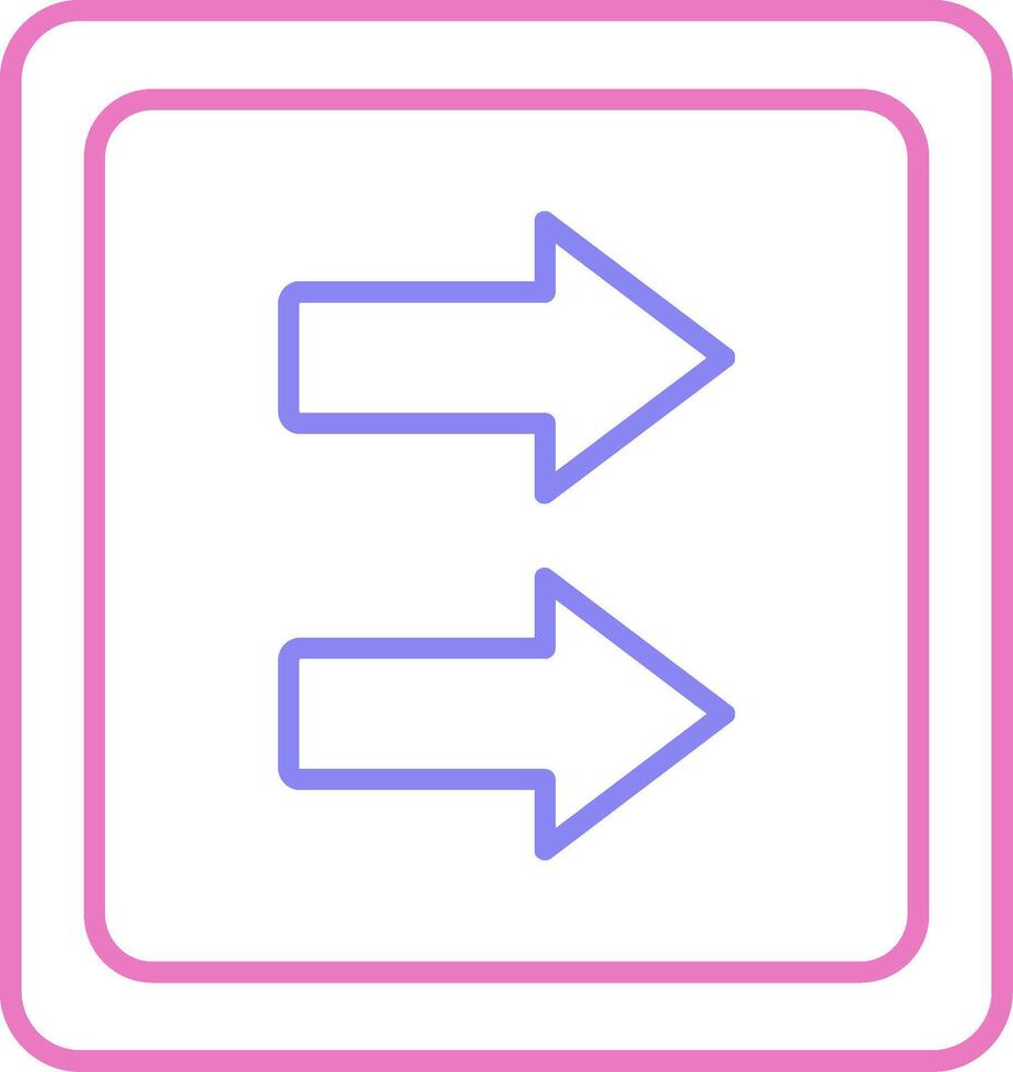 Fast Forward Linear Two Colour Icon vector