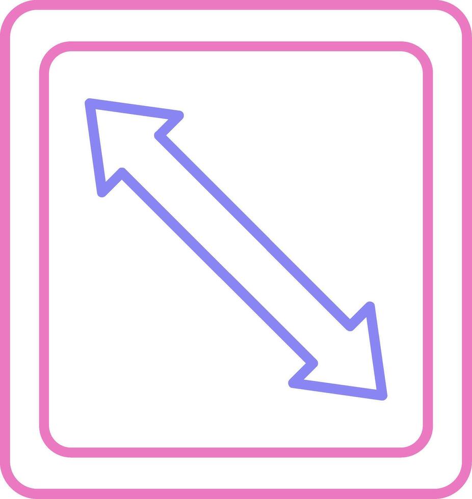 Right Down Linear Two Colour Icon vector