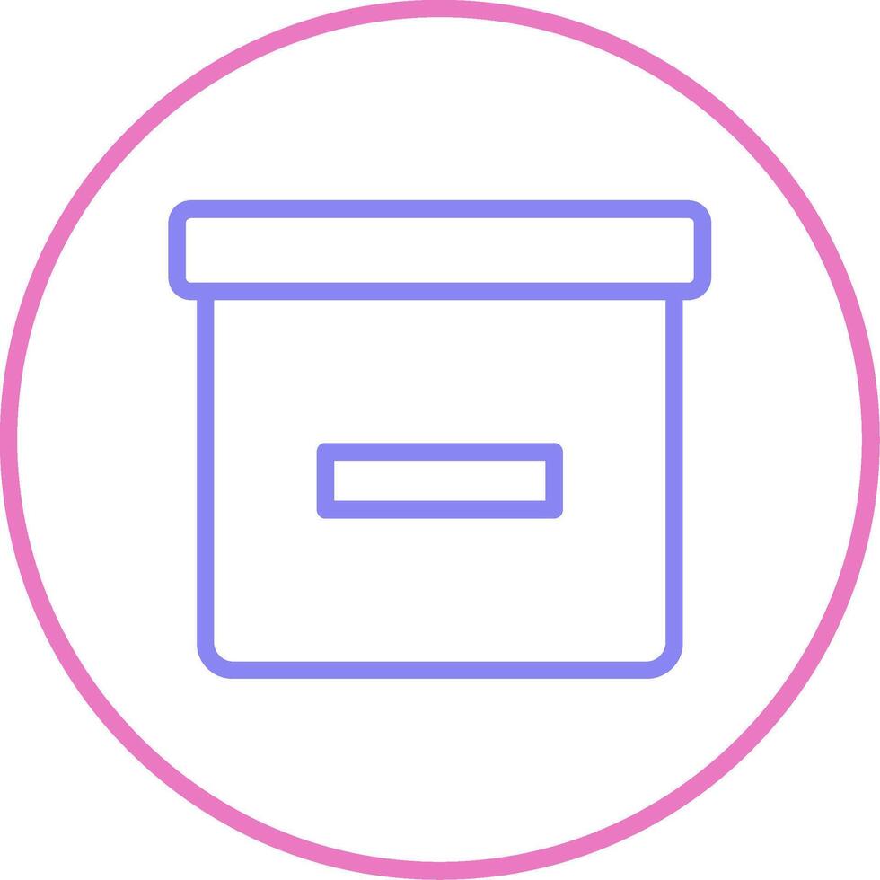 Box Linear Two Colour Icon vector
