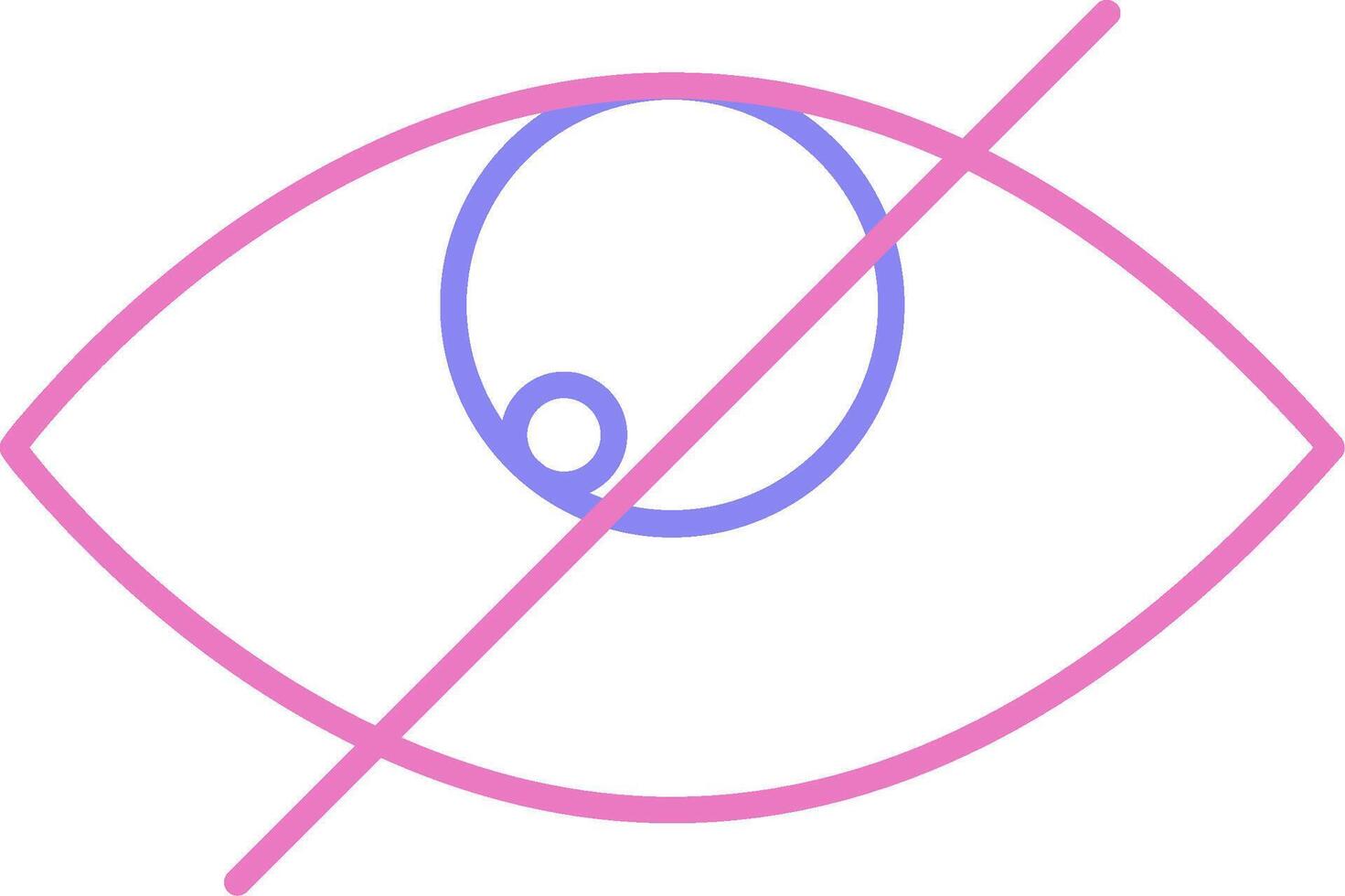 Hide Linear Two Colour Icon vector
