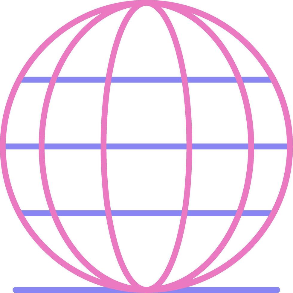 Worldwide Linear Two Colour Icon vector