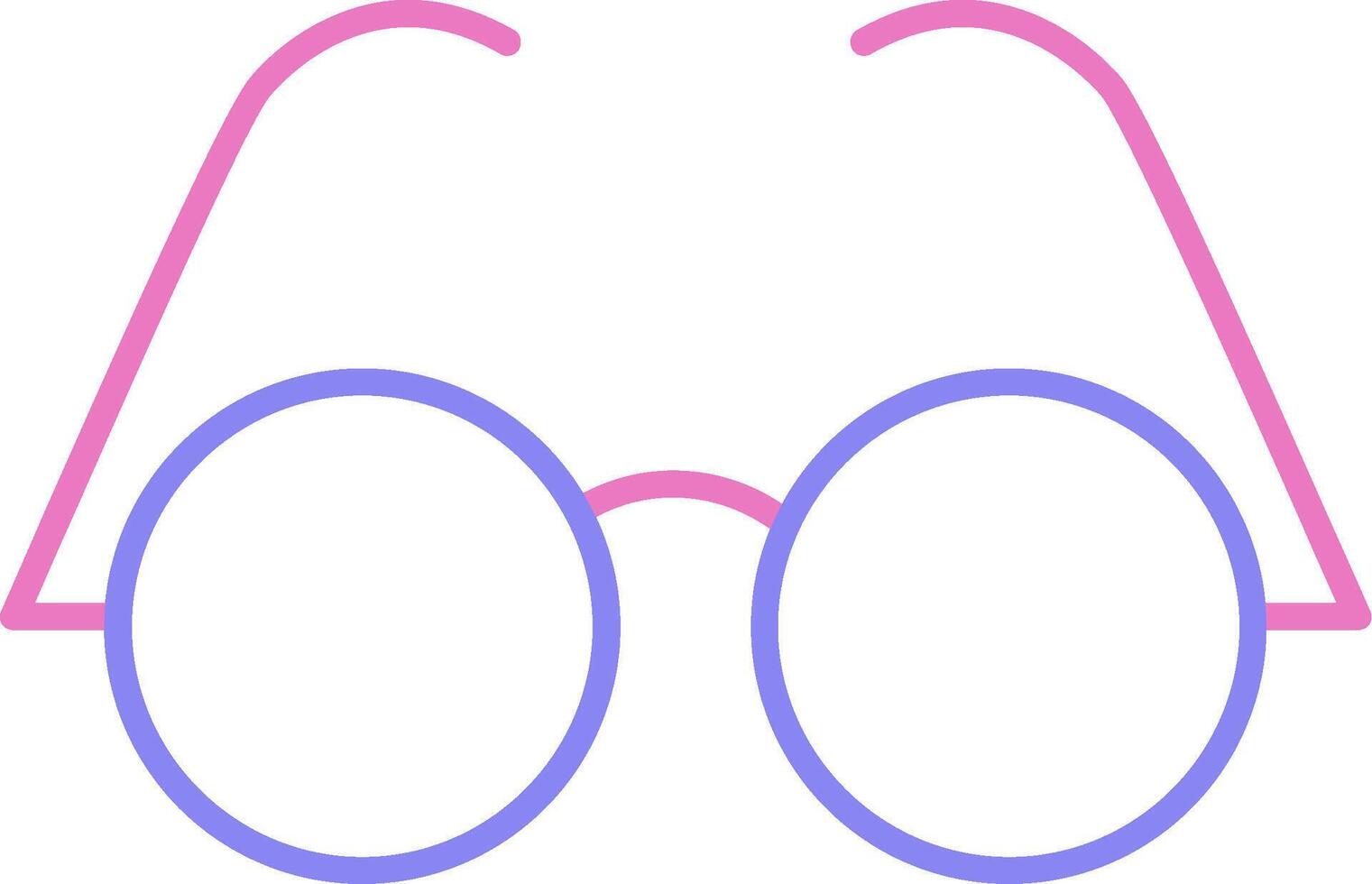 Eyeglasses Linear Two Colour Icon vector