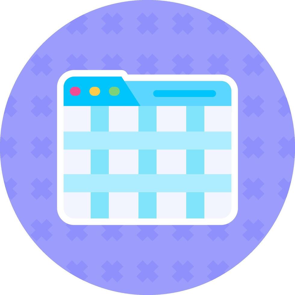 Grid Flat Sticker Icon vector