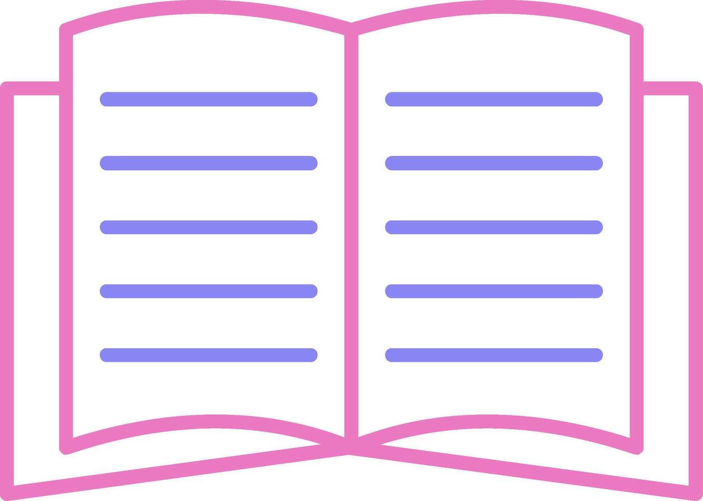 Book Linear Two Colour Icon vector