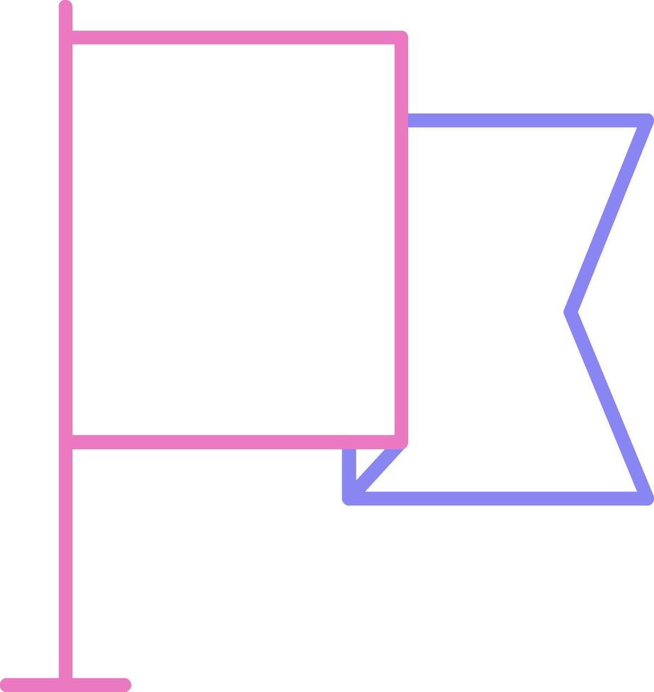 Flag Linear Two Colour Icon vector