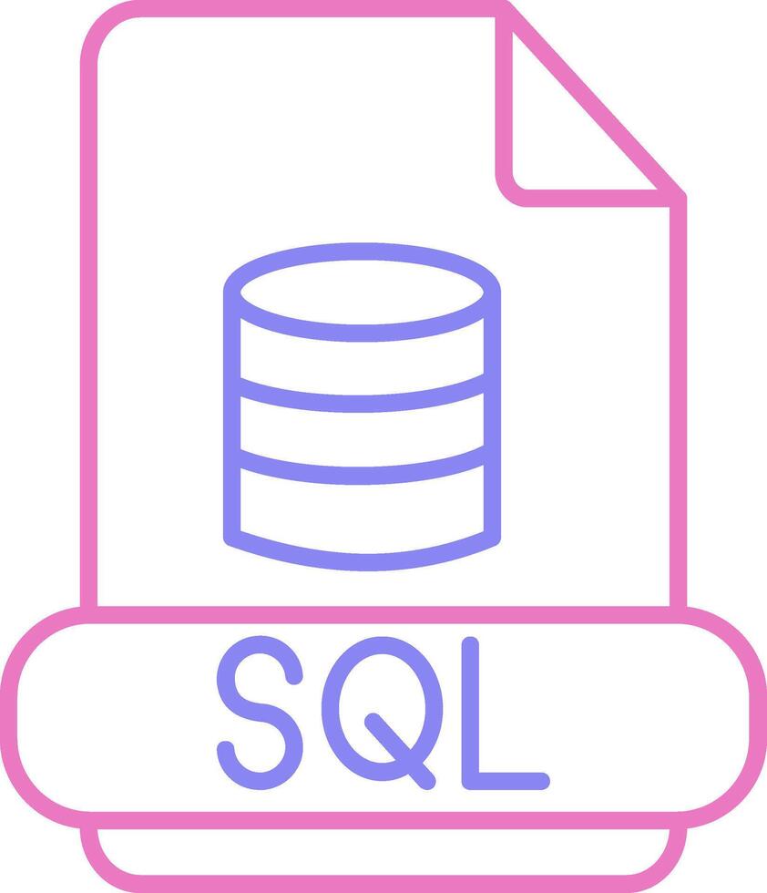 Sql Linear Two Colour Icon vector