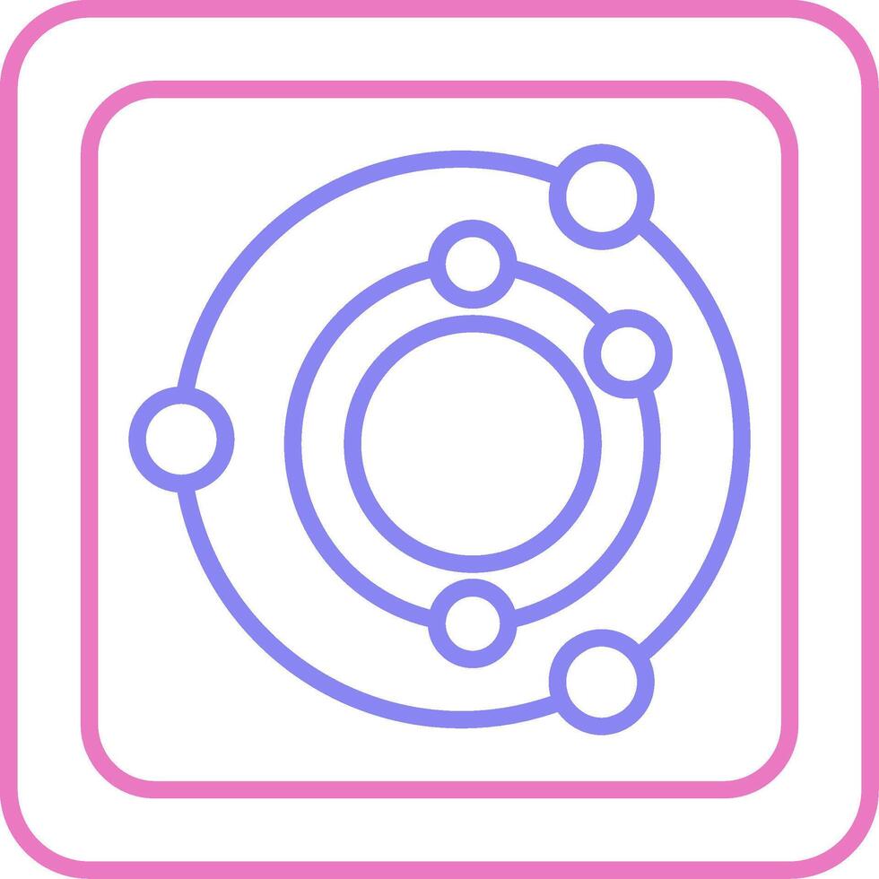 Radar Linear Two Colour Icon vector