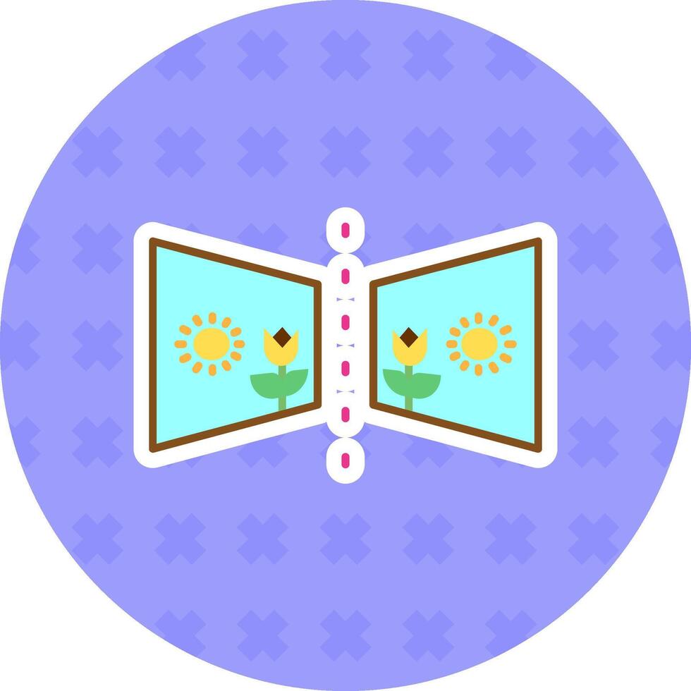 Flip Flat Sticker Icon vector