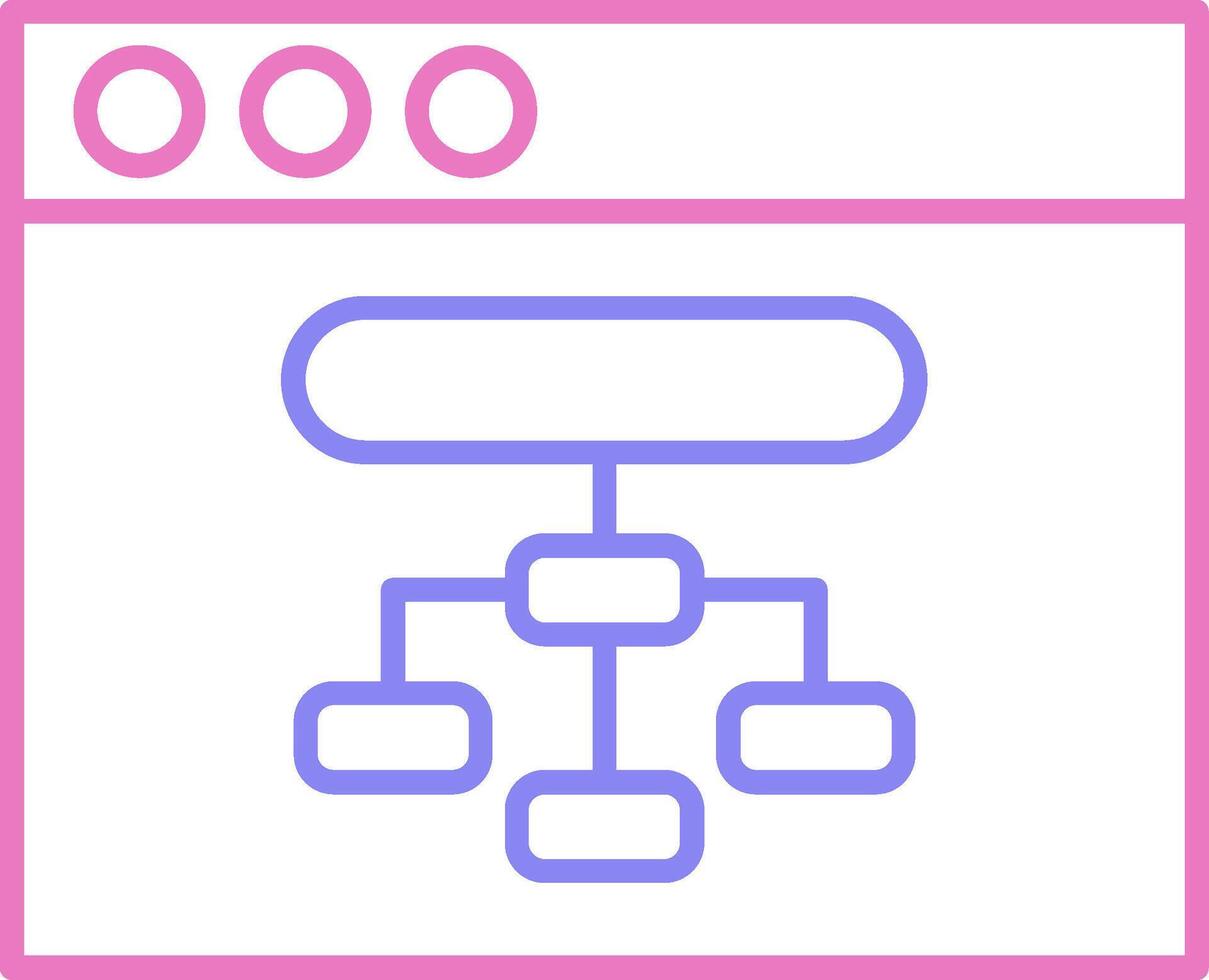 Browser Linear Two Colour Icon vector