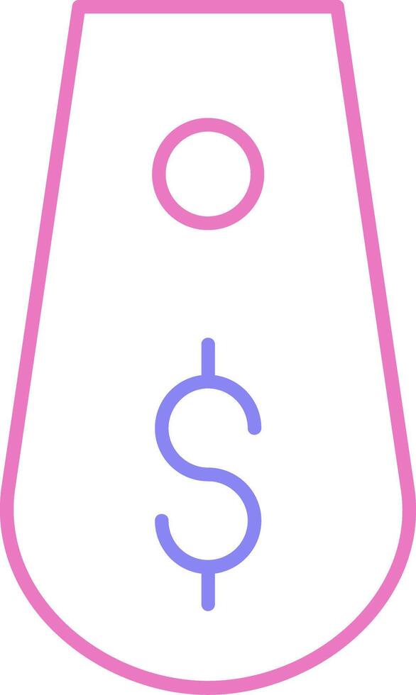 Tag Linear Two Colour Icon vector