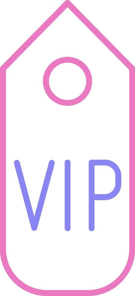 Vip pass Linear Two Colour Icon vector