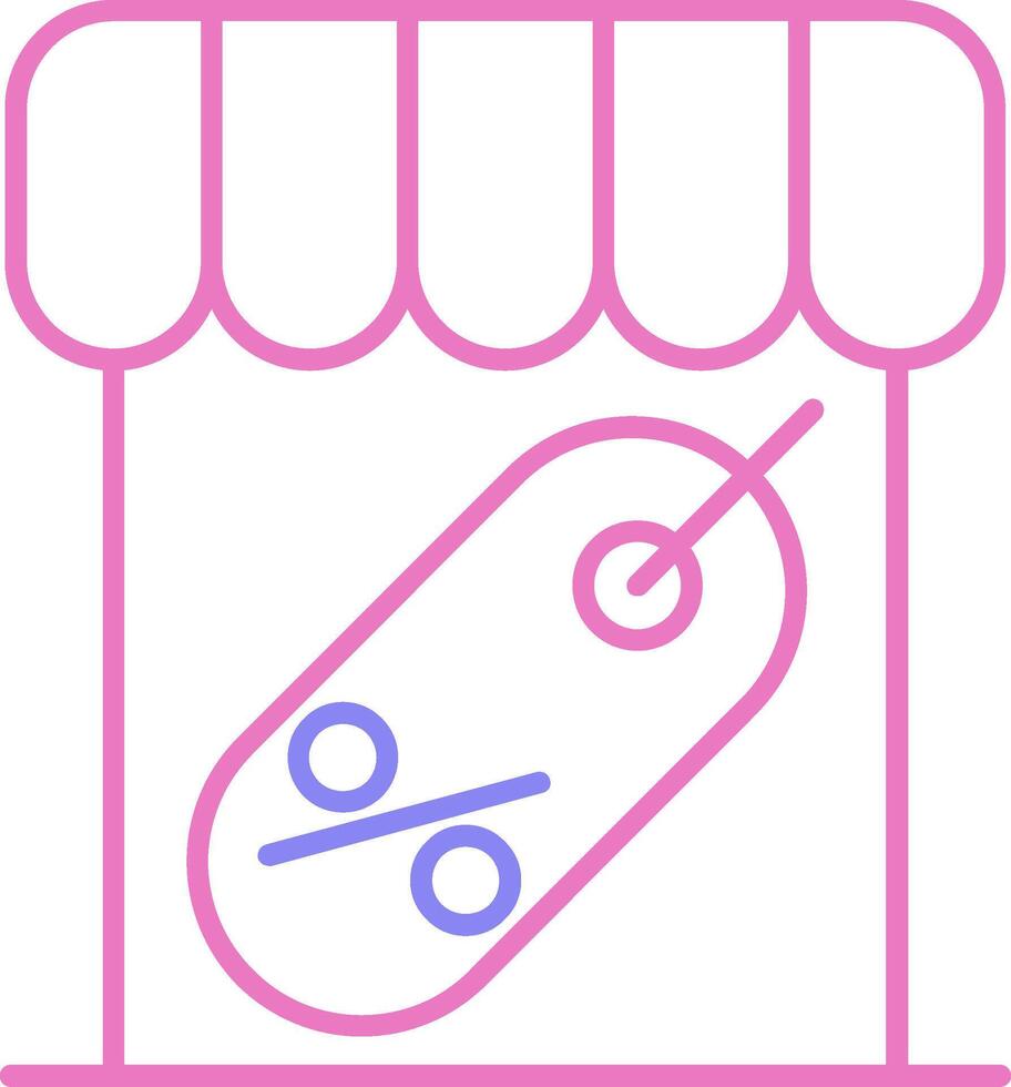 Marketplace Linear Two Colour Icon vector