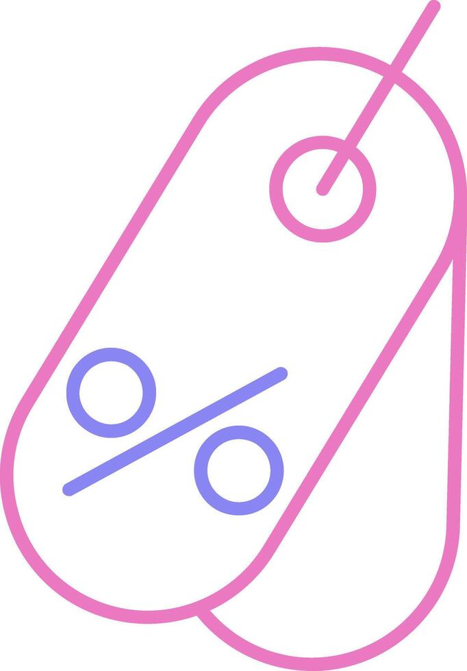 Tag Linear Two Colour Icon vector