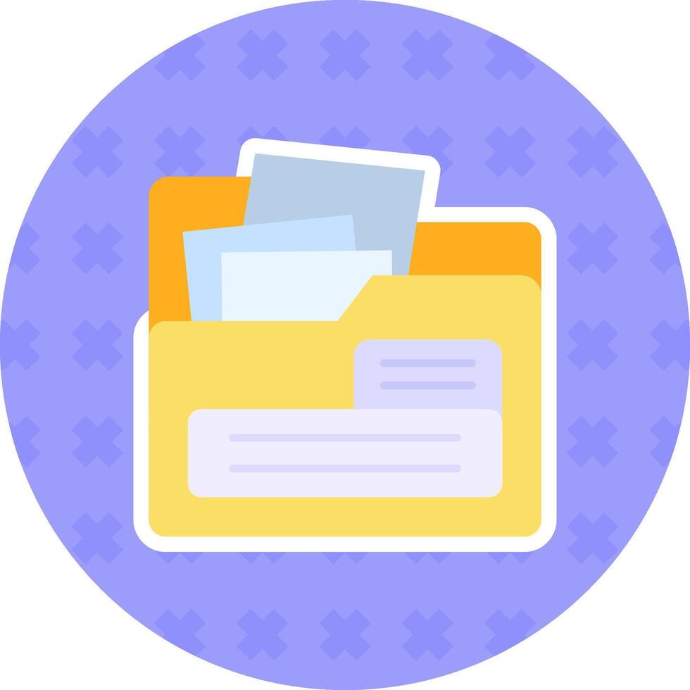 File Flat Sticker Icon vector