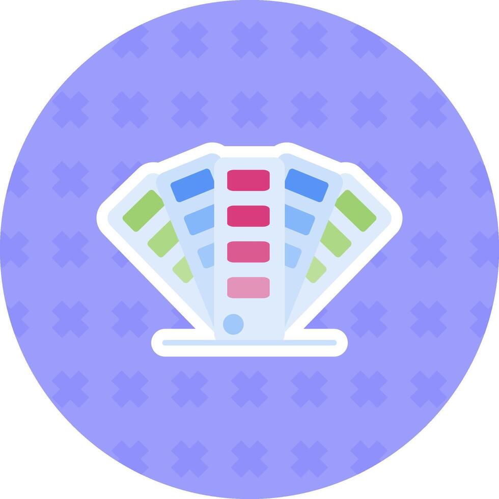 Color palette Flat Sticker Icon vector