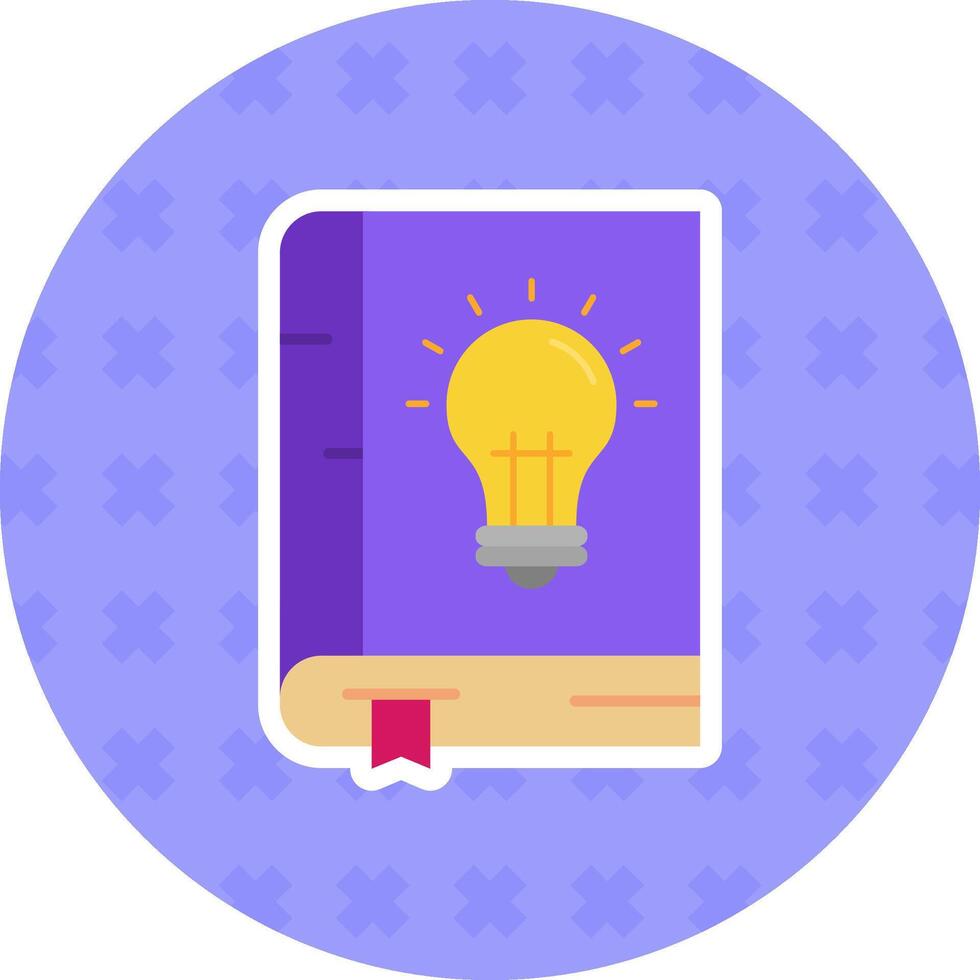 Knowledge Flat Sticker Icon vector