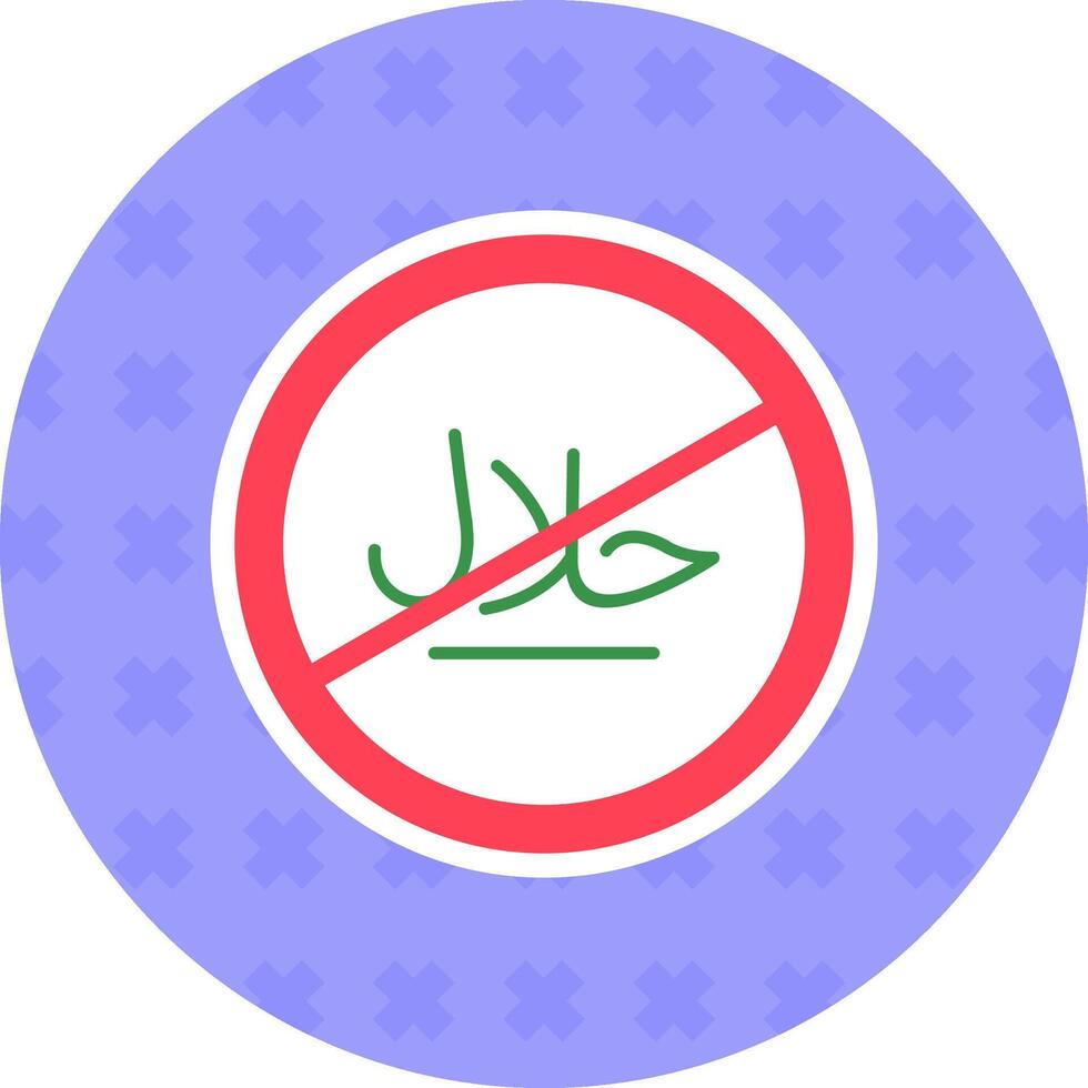 No Flat Sticker Icon vector
