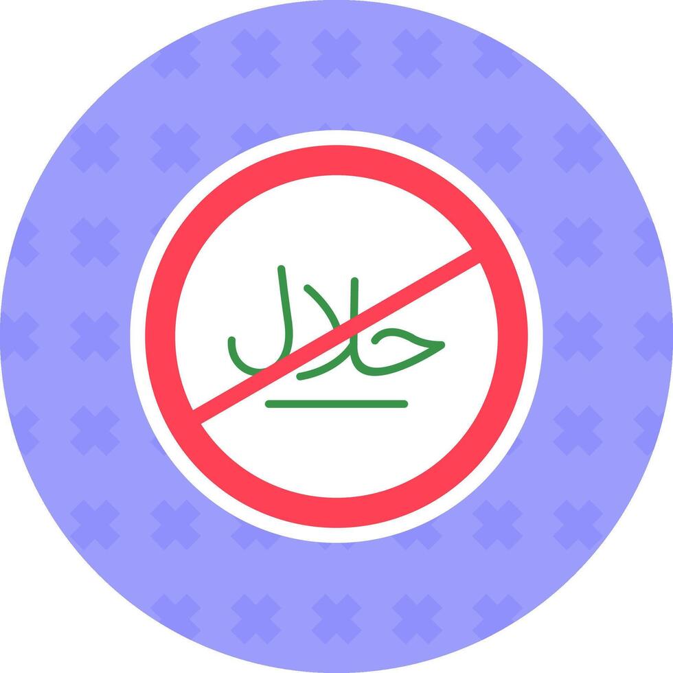 No Flat Sticker Icon vector