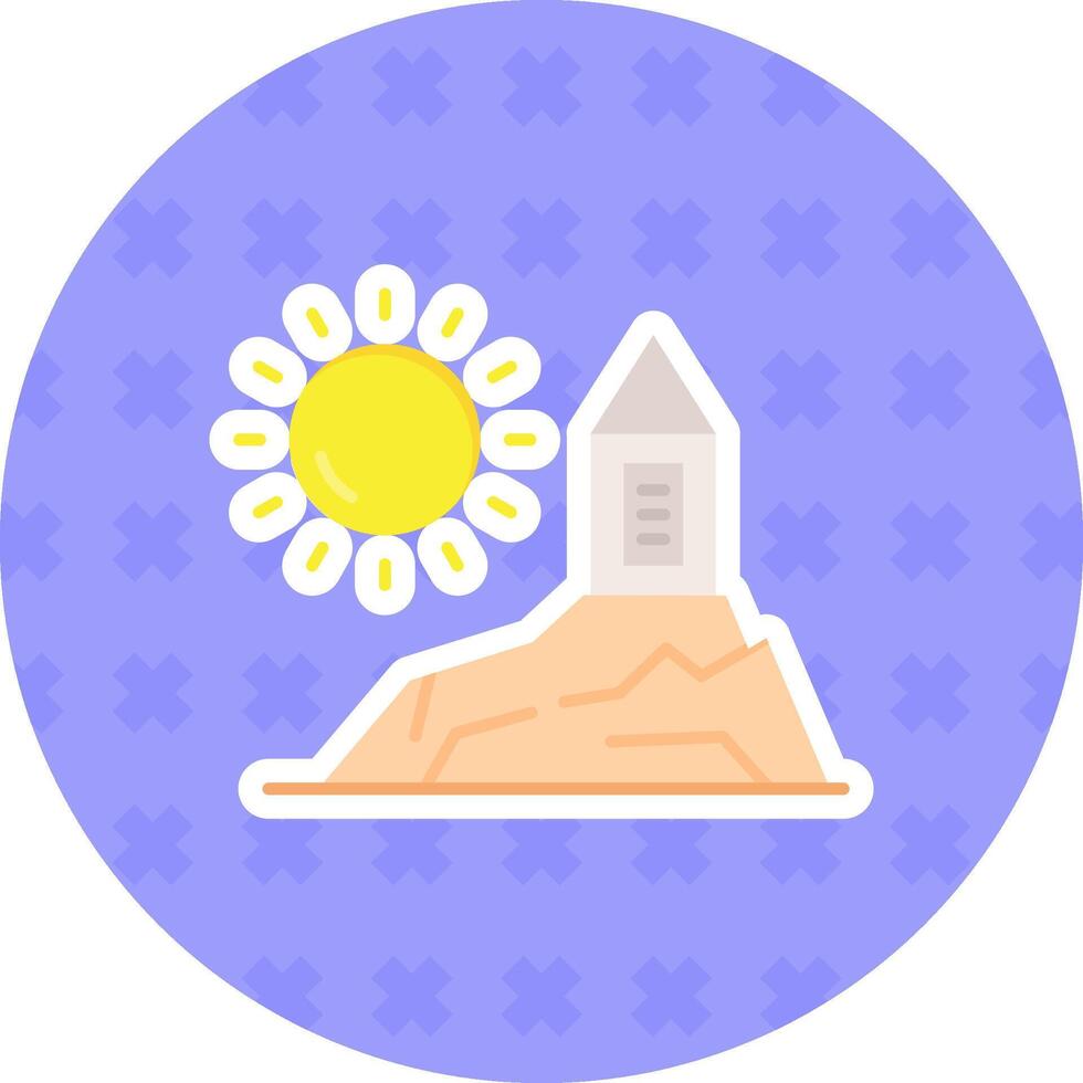 Mount arafat Flat Sticker Icon vector