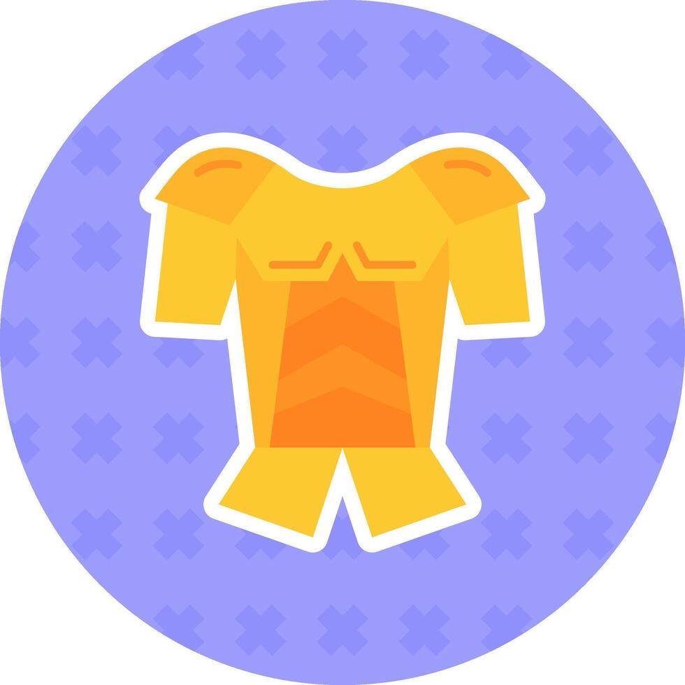 Armor Flat Sticker Icon vector
