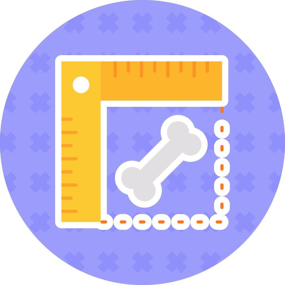 Ruler Flat Sticker Icon vector