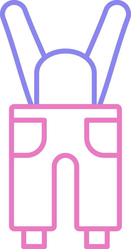 Coveralls Linear Two Colour Icon vector