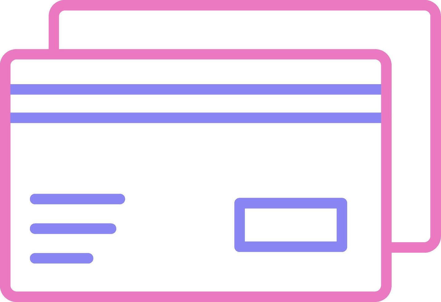 Credit Card Linear Two Colour Icon vector