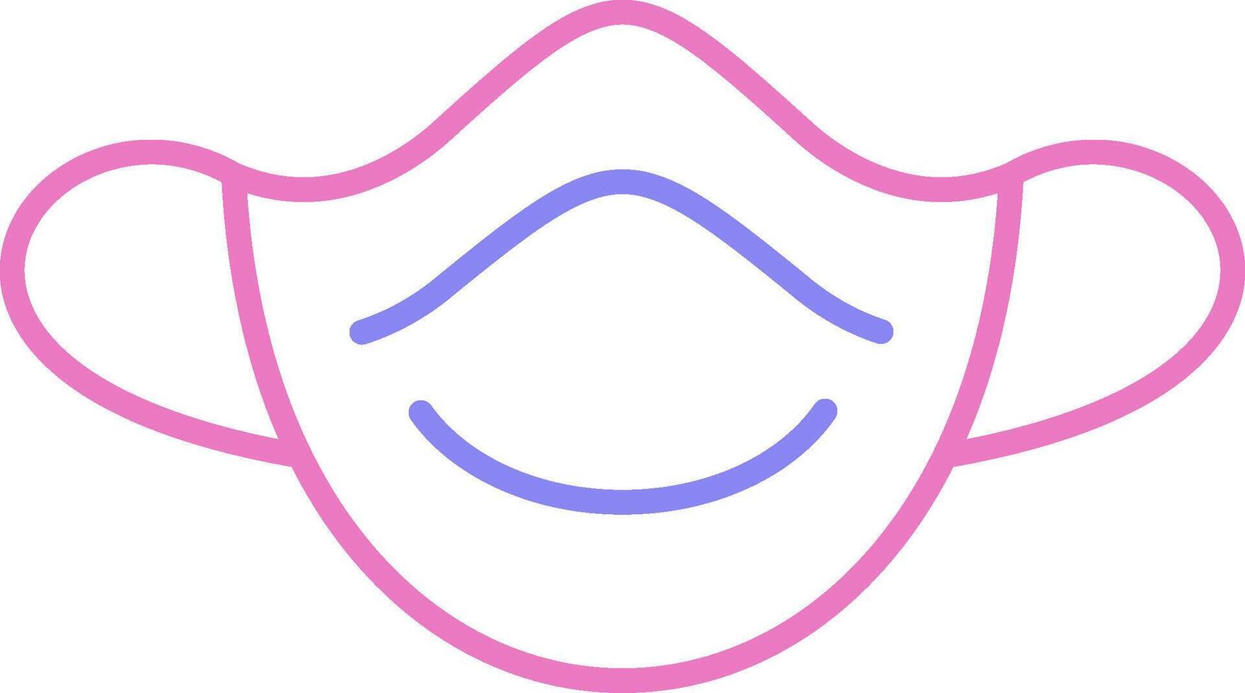 Dust Mask Linear Two Colour Icon vector