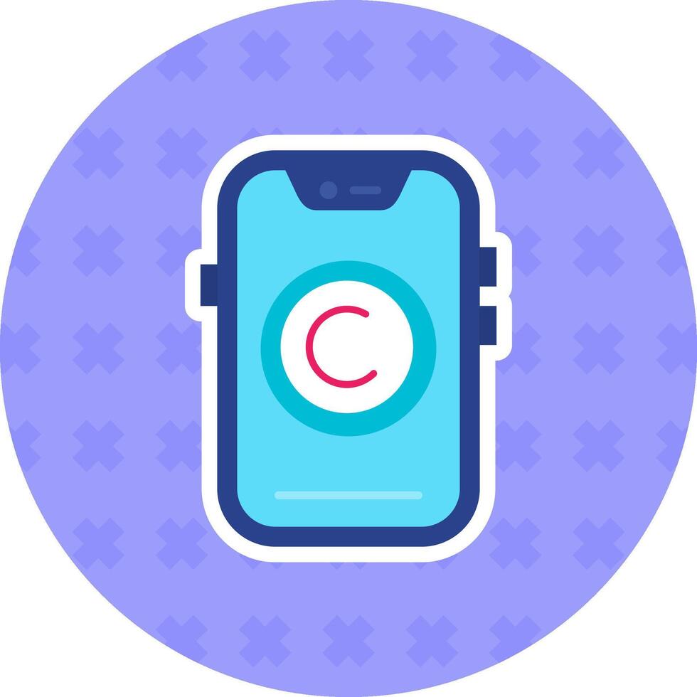 Copyright Flat Sticker Icon vector