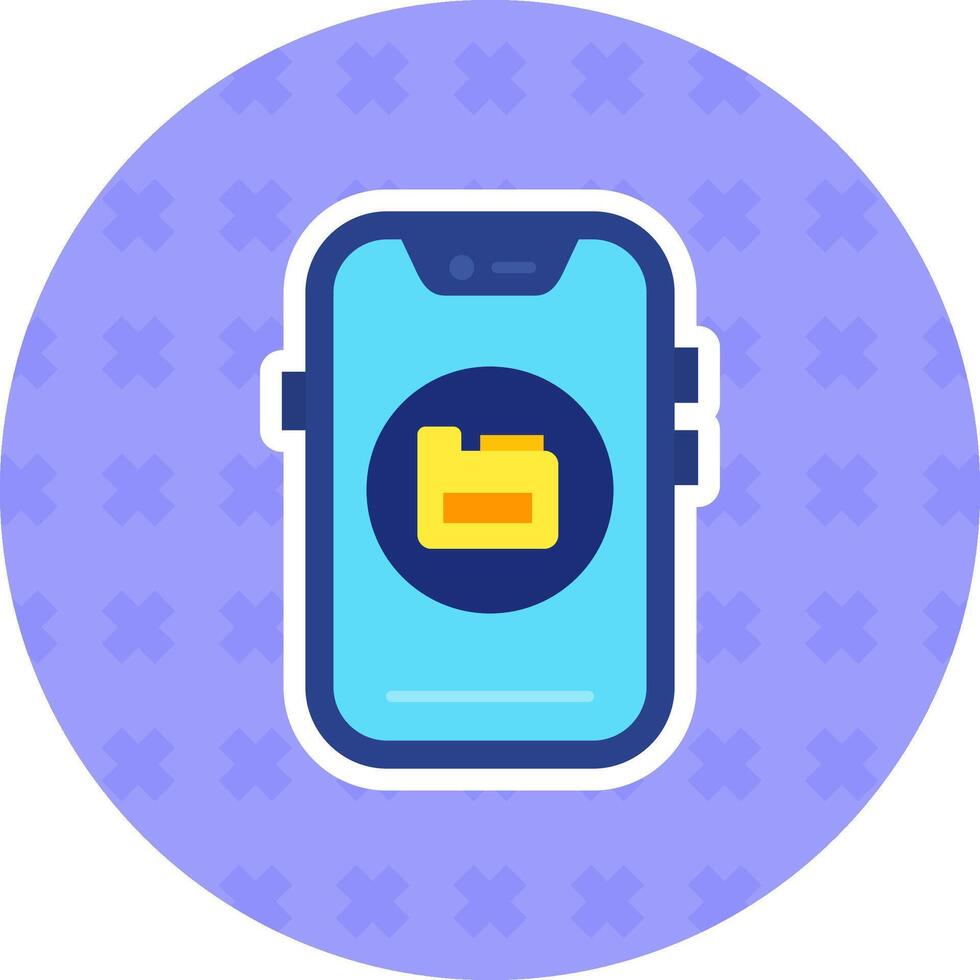 Data Flat Sticker Icon vector