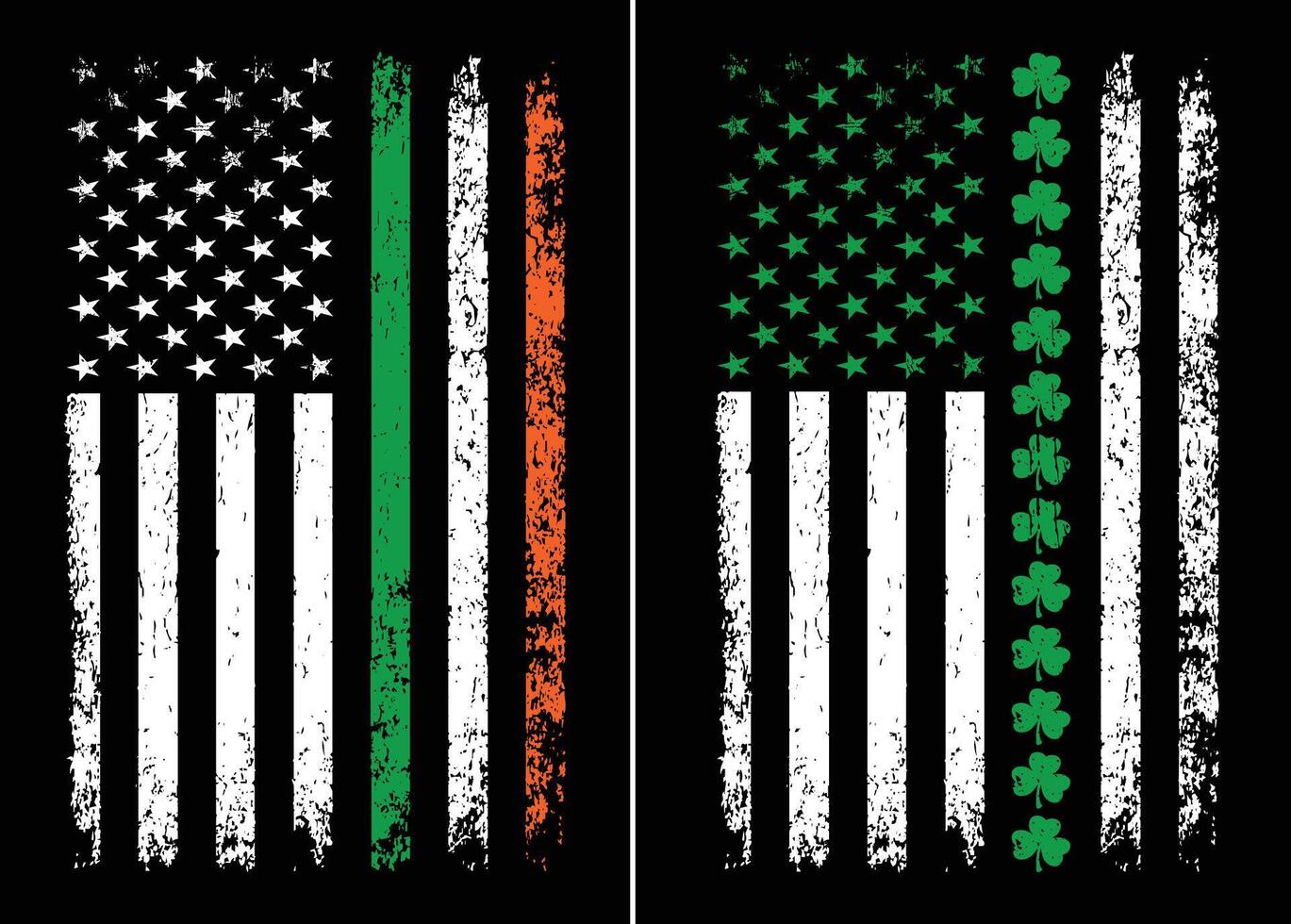 St Patrick's Day With USA Flag Design vector