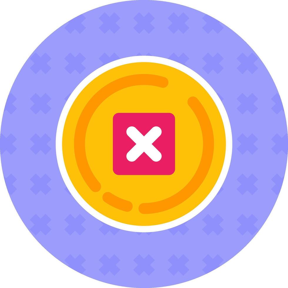 Delete Flat Sticker Icon vector