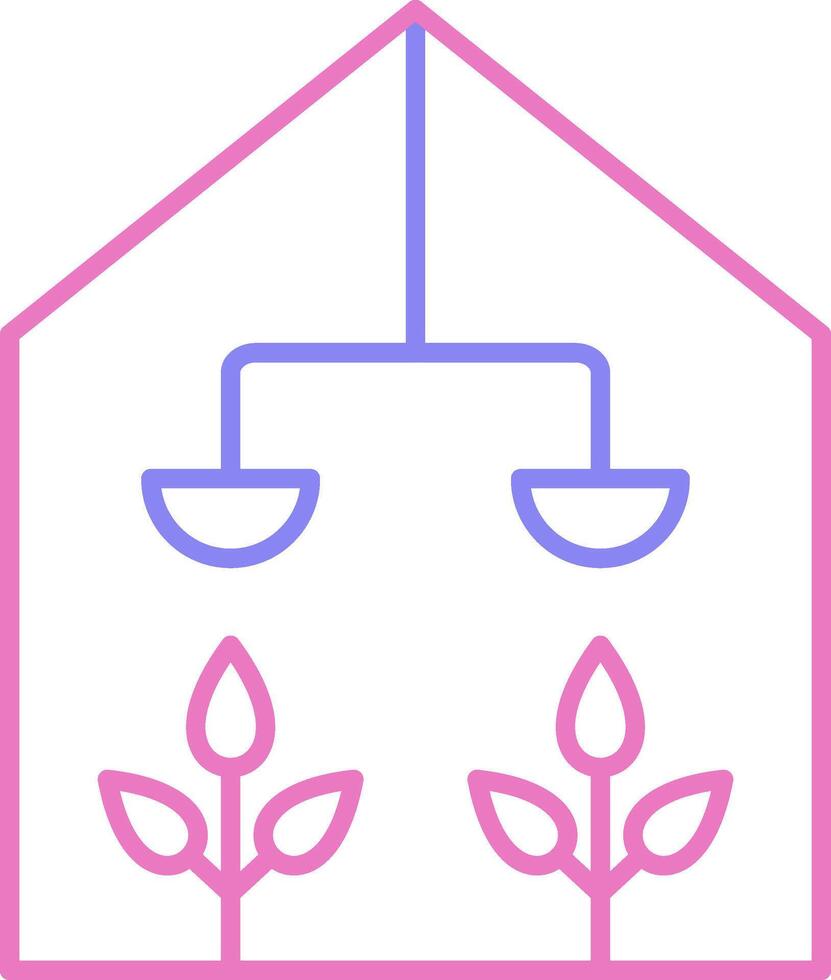 Greenhouse Linear Two Colour Icon vector