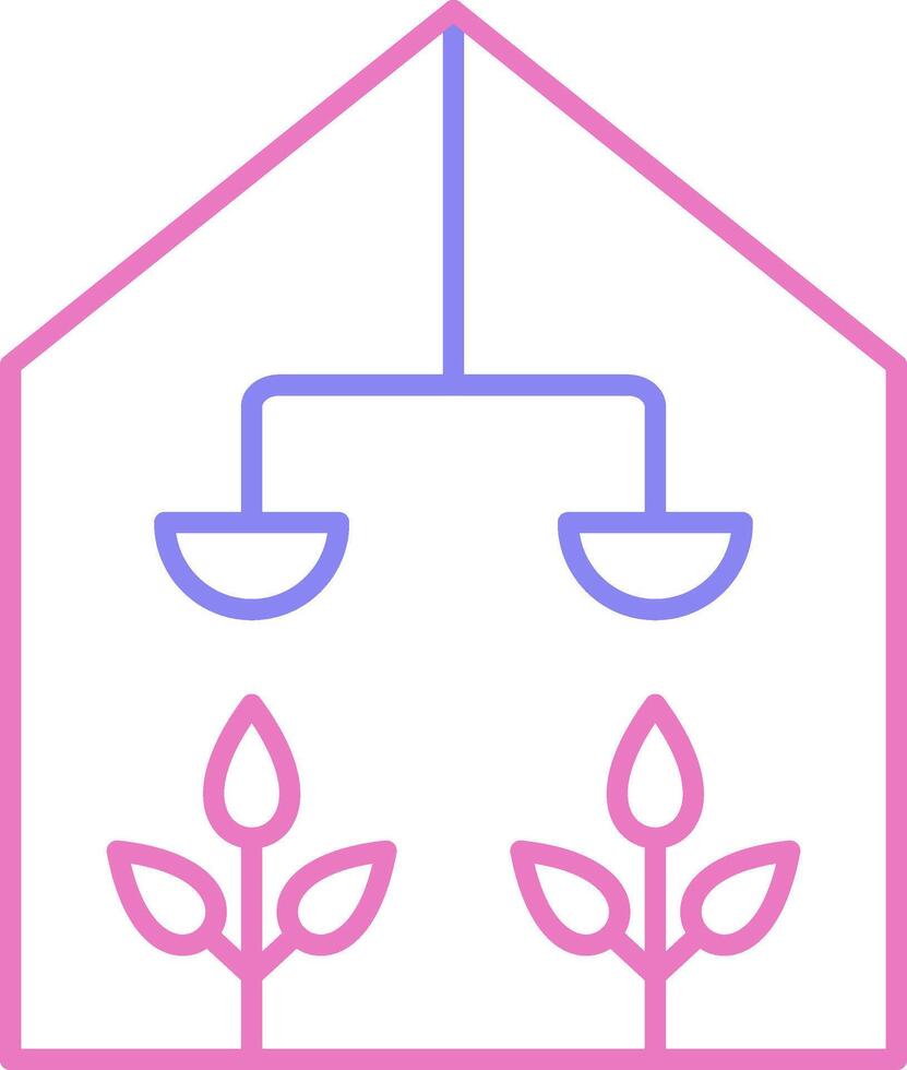 Greenhouse Linear Two Colour Icon vector