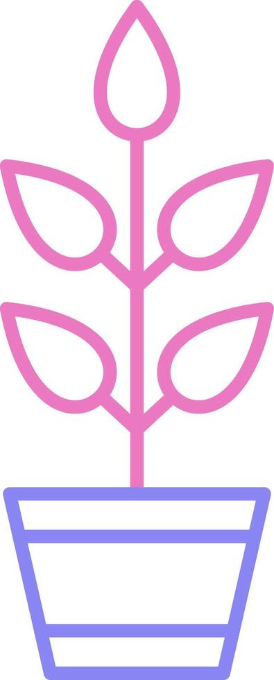 Plant Linear Two Colour Icon vector