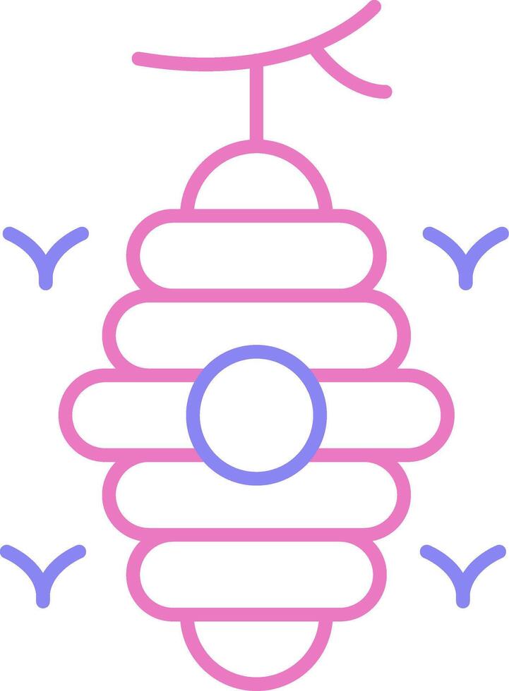 Beehive Linear Two Colour Icon vector
