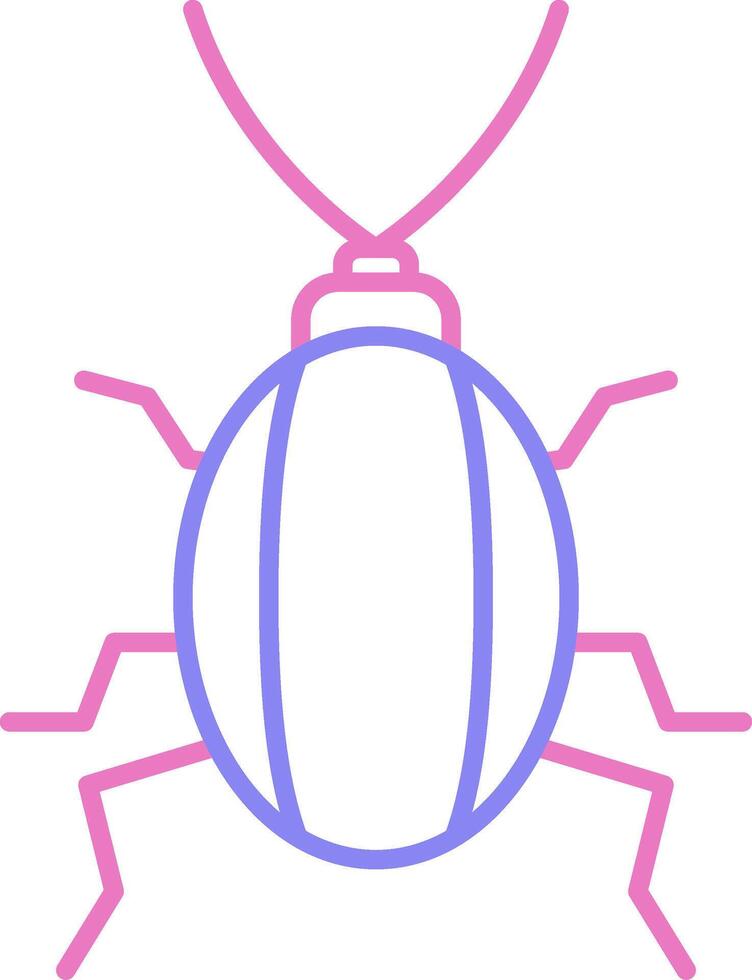 Cockroach Linear Two Colour Icon vector