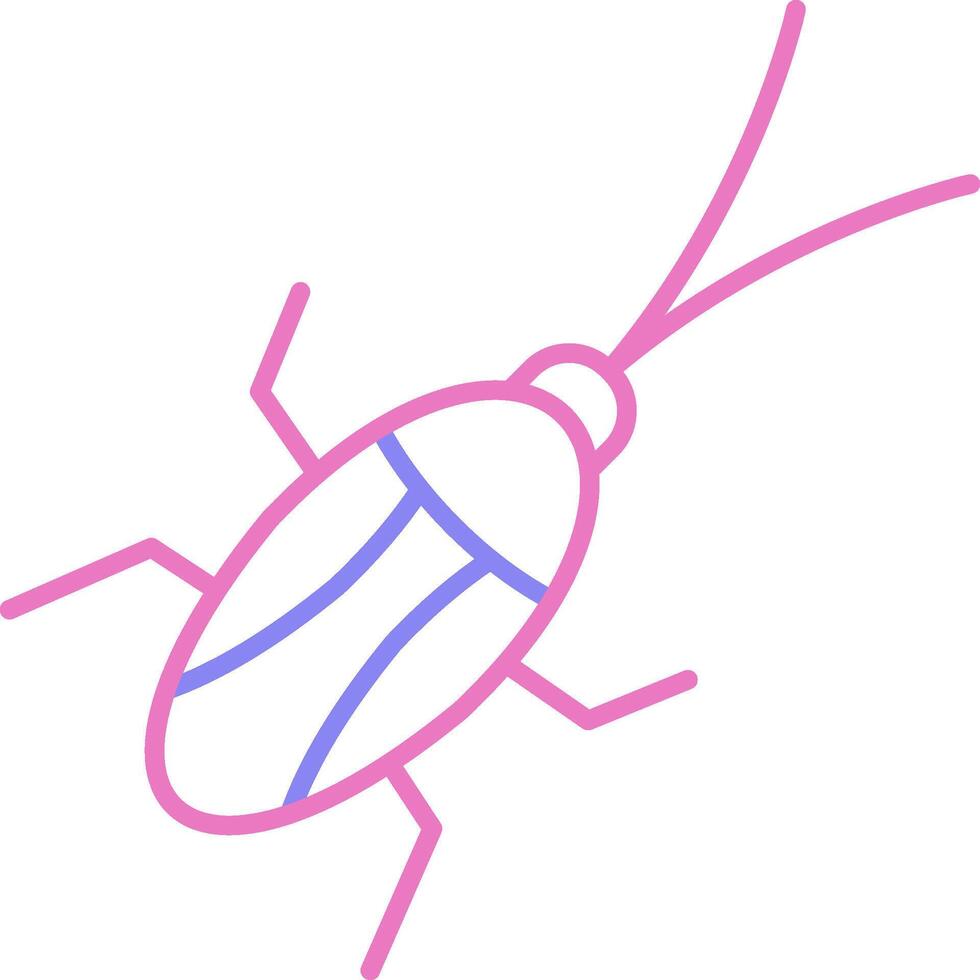 Cockroach Linear Two Colour Icon vector