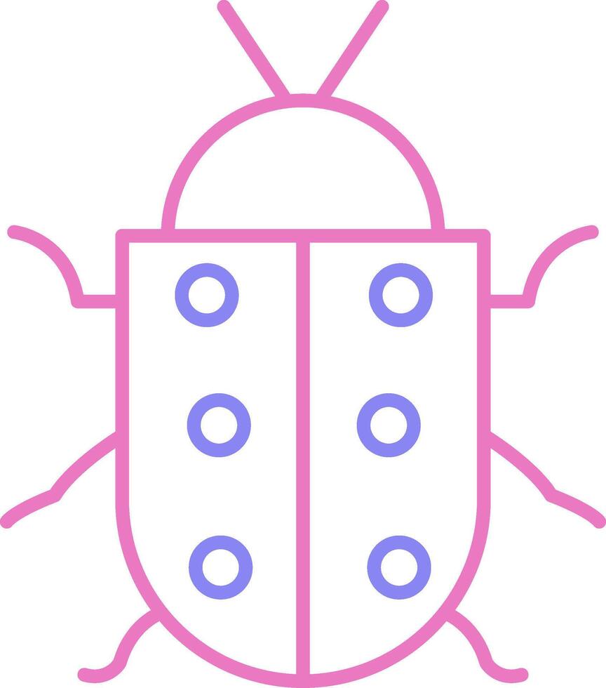 Bug Linear Two Colour Icon vector