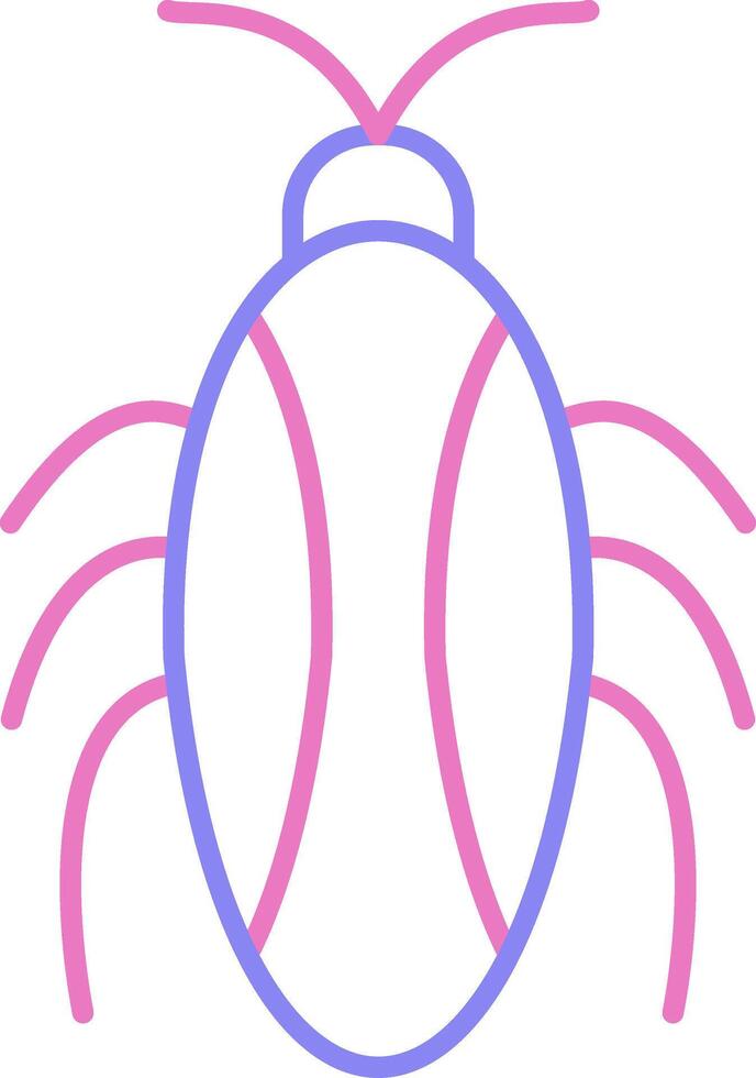 Cockroach Linear Two Colour Icon vector